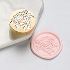 Star Sky Lotus Rose Pattern Wax Seal Stamp Retro Sealing Wax Stamp Replace Head Flowers Leaf Decorate Gift