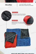 SEAMETAL Heavy-Duty Car Towel 1200GSM Super-Absorption Microfiber Drying Cloth Ultra-Soft Scratch-Free Car Detailing Towel