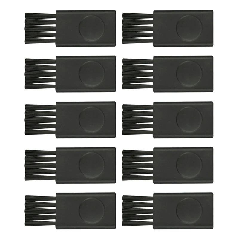 10Pc 4.3cm Black Small Brush Razor Cleaning Brush Keyboard Dust Nylon Plastic Brush Computer Keyboard Dust Removal Clearing Tool