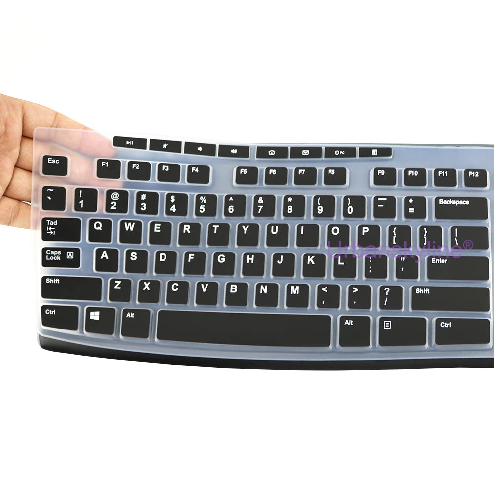 Keyboard Cover for Logitech K200 K260 K270 K275 K295 MK200 MK260 MK270 MK275 MK295 Silicone Protector Skin Case Film Clear Black