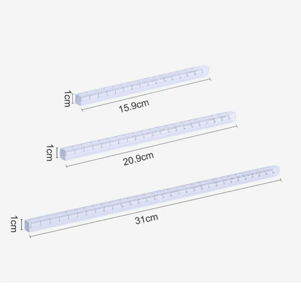 Creative 15/20/30CM Straight Ruler Transparent Acrylic Scale Ruler Cube Ruler Students Gift