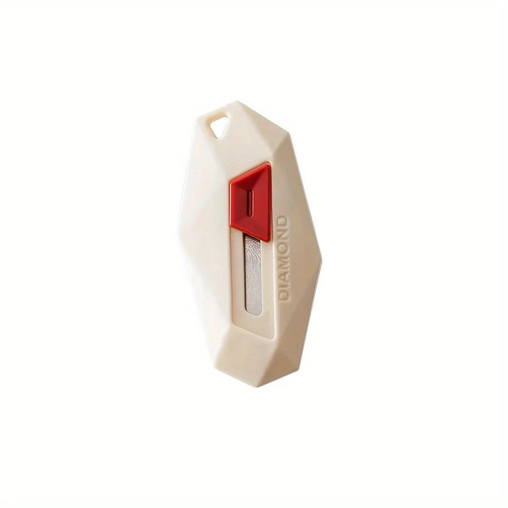 1pc Multifunctional Mini Unpacking Tool Automatic Rebound Portable Sawtooth Packaging Unpacking Device Mini Cutter Letter Opener