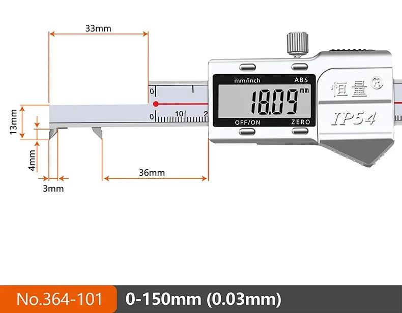 Electronic Inner Groove Width Digital Caliper 4-150 200mm High-Precision 0.01 Hole Inner Groove Measurement Tool