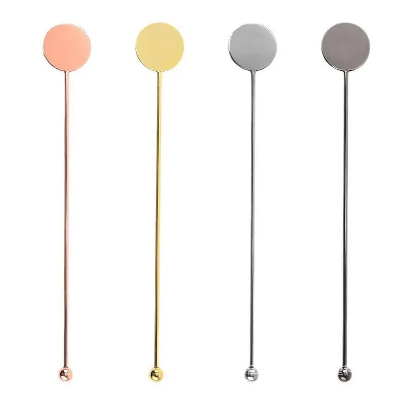 High-Grade 304 Stainless Steel Stirring Sticks Elegant Swizzle Rods For Cocktails Coffee Bar Restaurant Milk Tea Mixing