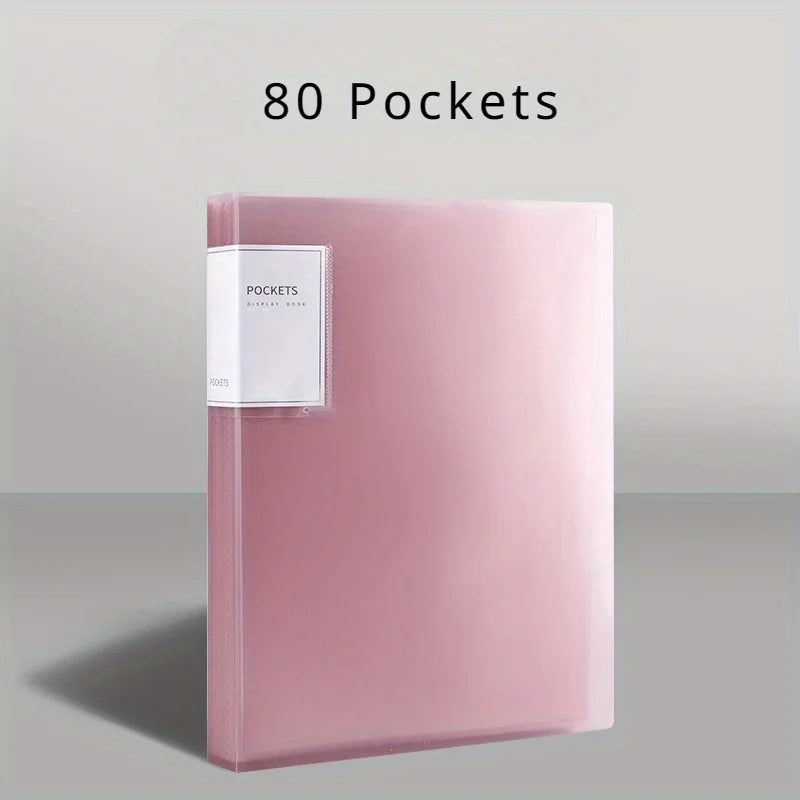 Folder 20/30/40/60/80/100 Inner Pages, Data Book A4 Transparent Insert Folder Album Storage Folder, Large Capacity Office Folder