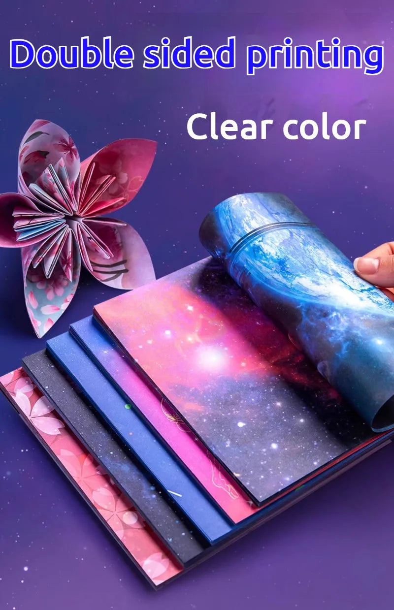 50pcs Creative Square Star Sky Constellations Origami Paper Kid DIY Handmade Double-sided Coloring Fold Craft Paper Art Gift