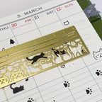 Japanese Cat Template Hand Account Multifunctional Ruler Ruler Cat Pattern High Aesthetic Value Gift Giving