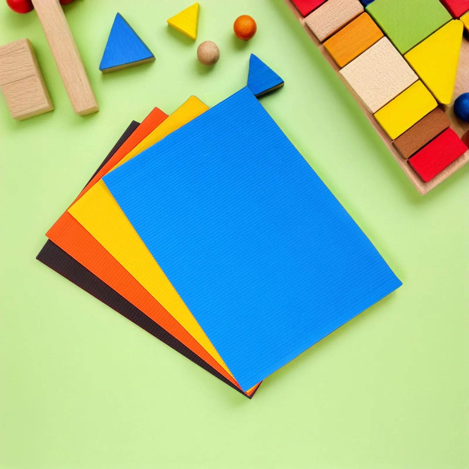 40Pcs Colored Corrugated Paper Sheets Thick Construction Paper 11.81x8.27 Inch for DIY Arts Crafts School Supplies