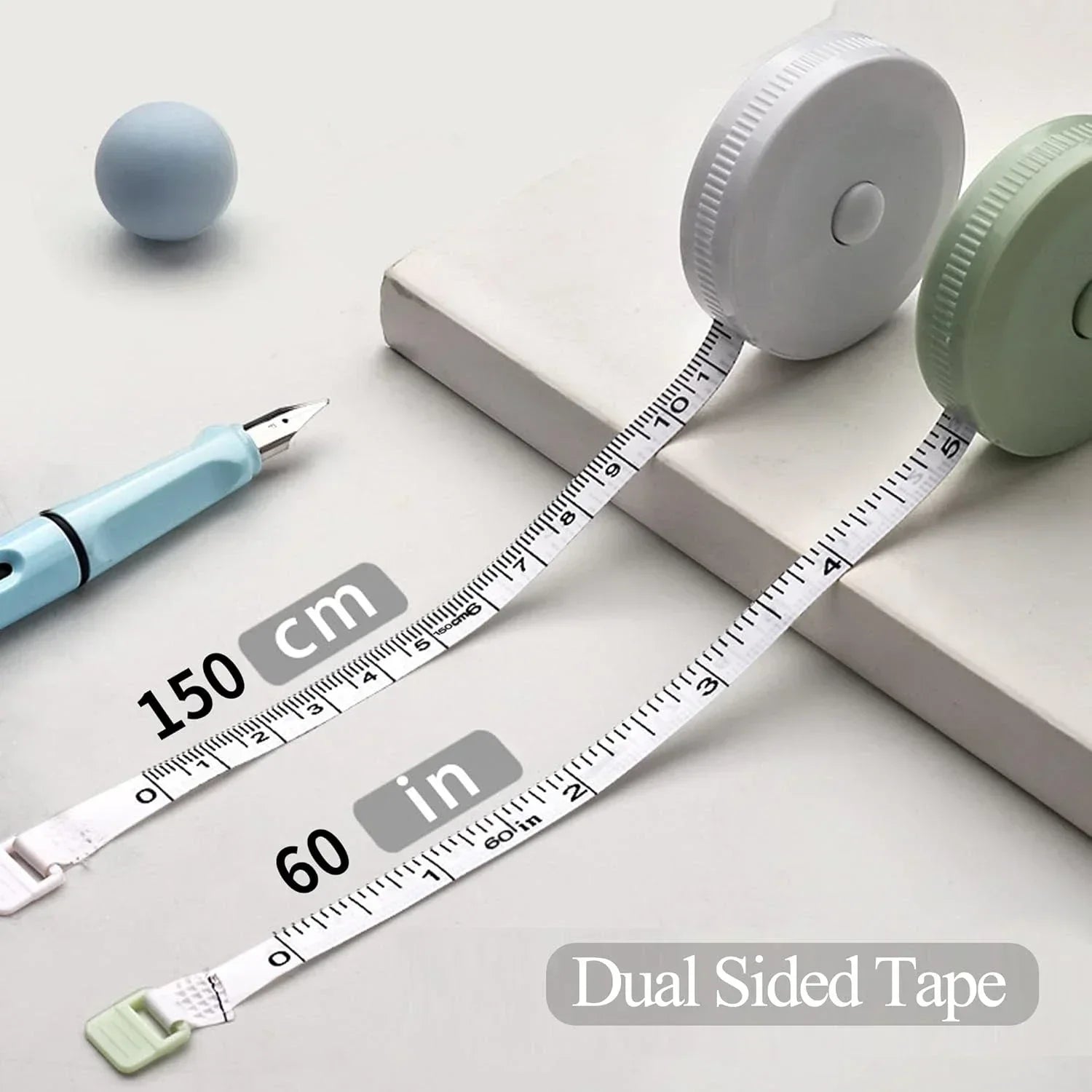 1/3/5PCS Portable Double-sided Tape Measure Retractable Mini Tape Measure for Weight Loss Medical Body Measurement Tailor Tool