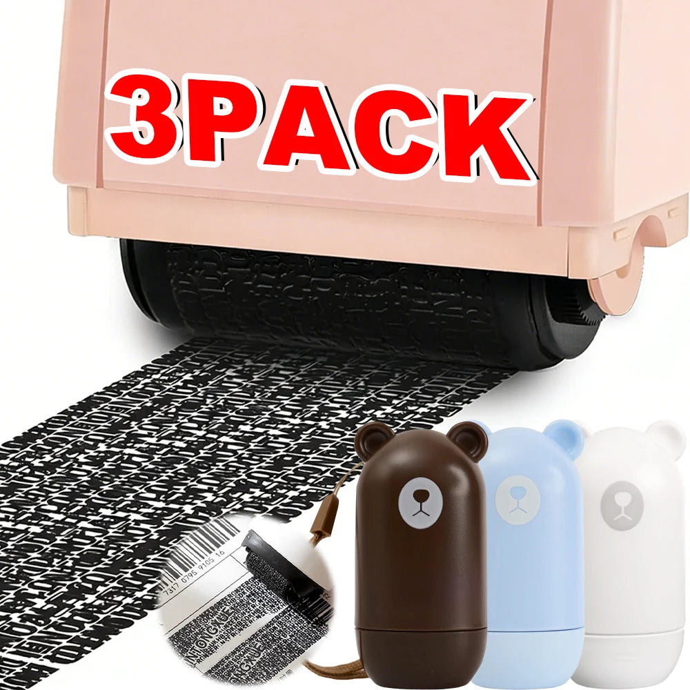 Portable Wide Identity Theft Protection Roller Stamp Privacy Confidential Data Guard Information Data Identity Address Blocker
