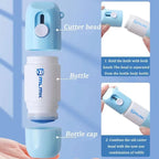 2 in 1 Thermal Paper Correction Fluid with Unboxing Knife Durable Home Anti Peep Identity Protection Fluid Eraser Stamp
