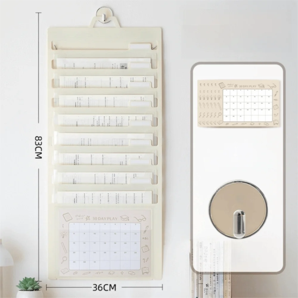 3/6/8 Pockets Wall Hanging File Folder Handheld Paper Organization A4 Paper Storage Bag Document Management