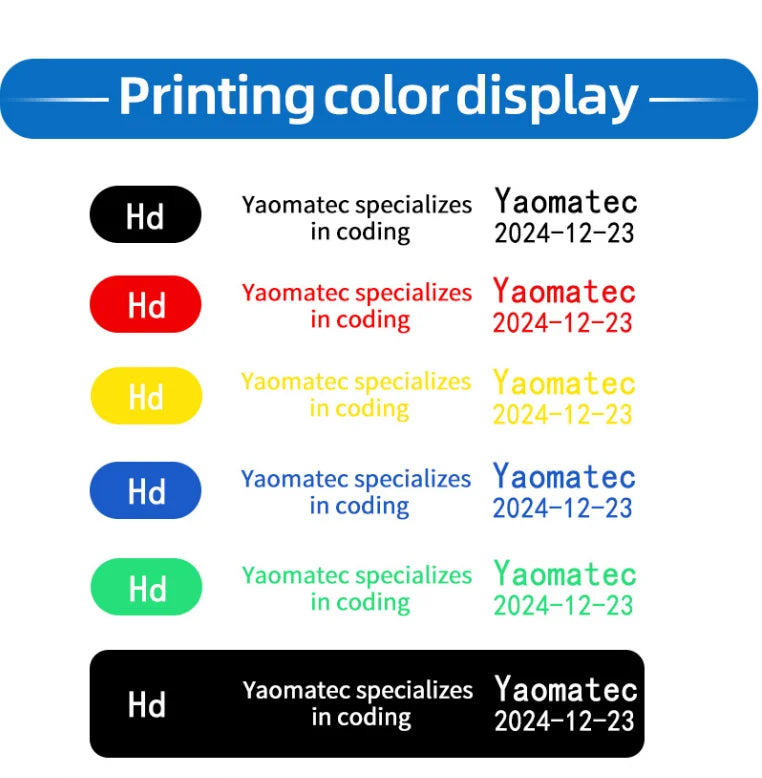 YAOMATEC A level W6900K high adhesion Handheld Online Inkjet Printer Cartridge quick dry solvent fast dry ink cartridge