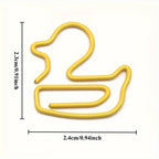 Adorable Duck Shape Paper Clips, Office Organization, and Student Test Paper Management - Durable, Reusable