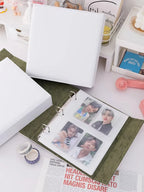 Big A5 Photocard Binder Magnetic D 3 Rings 4Grid Collect Book Kpop Photo Album PU Leather Photo Holder Korean 포카 바인더