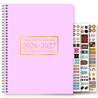 1Pc A4 Monthly Planner and Calendar Book 2 Year Monthly, Large Grid Monthly Organizer with Notes Pages, with 3 Stickers