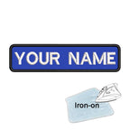 1PC 10cmX2.5cm Custom Personalized Name Embroidered Patch Number Stripes Badge Tags Armband Iron On Backing Hook & Loop Backing