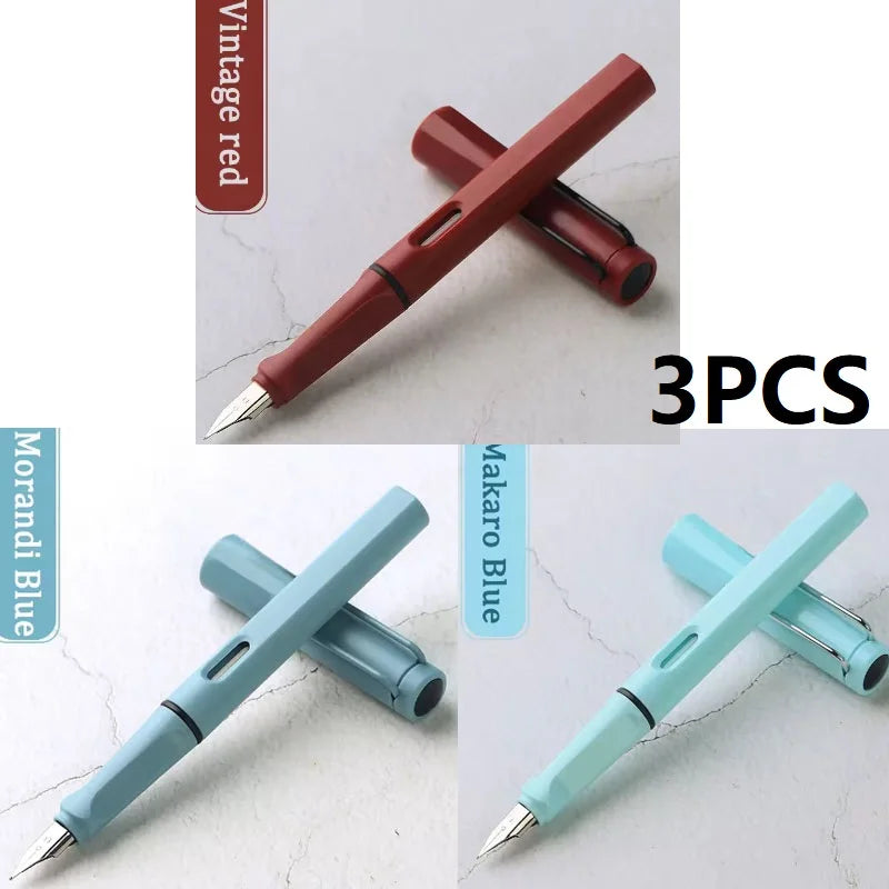 High-Quality Calligraphy Fountain Pen Luxury Ink Cartridge Writing Office School Supplies for Students