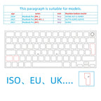 (Iso EU ) White Transparent Frosted Mbp Suitable for Apple Mac Book Pro 14-Inch 16 Model Laptop  Keyboard