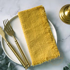Napkin 41x41cm Cotton Cloth Gauze Retro Burr Rustic Kitchen Towel Dining Place Mat Wedding Party Dinner Mariage Table Decoration