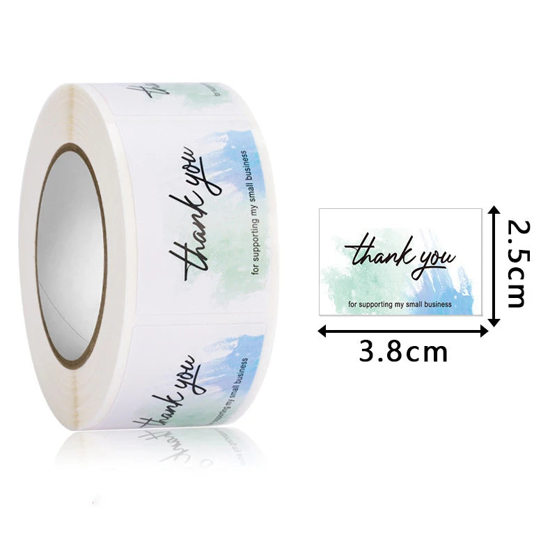 250Pcs Rectangle Thank You for Your Order Stickers Labels for Small Business Decor Sticker Stationery Supply 2.5*3.8cm