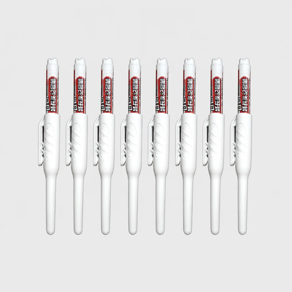 1-6Pcs 45mm Waterproof Long Head Nib Deep Hole Markers Pen Tile Carpenter Pen Multi-purpose for Woodworking Black/Blue/Red Ink