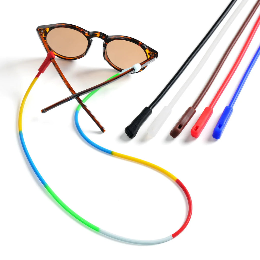 Neutral Silicone Glasses Chain Elastic Anti Slip Eyeglass Lanyard Waterproof Anti Lost Sunglasses Neck Strap Outdoor Sports