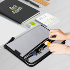 Fire Safe Water Resistant Accordion File Pocket Folder Expandable Filing Folder with 12-Page Organ Folder, A4 Size, 2 Zippers