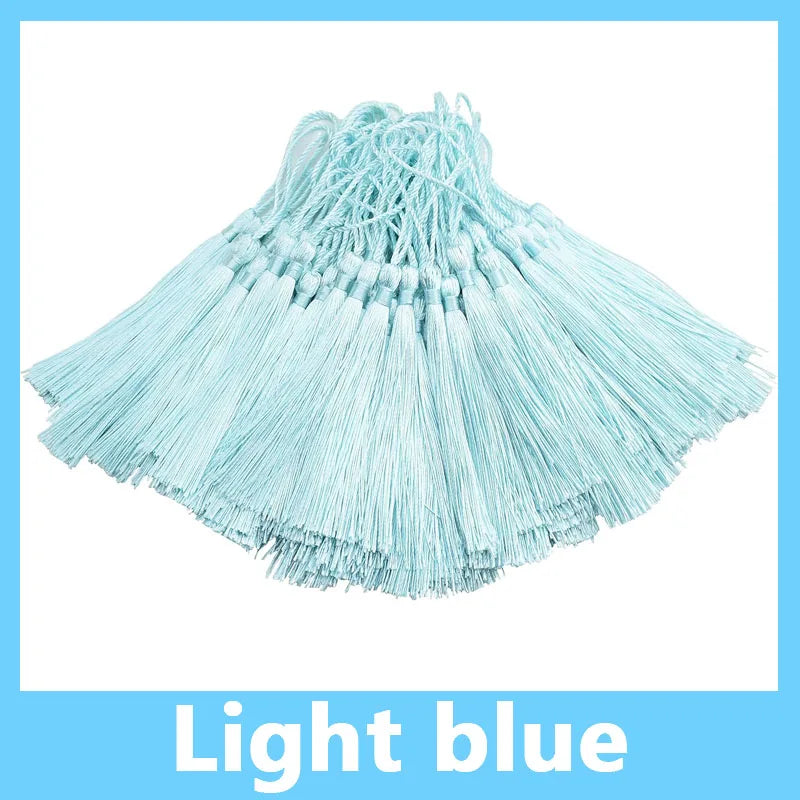 100pcs/Pack 13cm Tassel Silk Fringe Silky Floss Bookmark Tassels Mini Tassels for DIY Craft Jewelry Making Souvenir Bookmarks