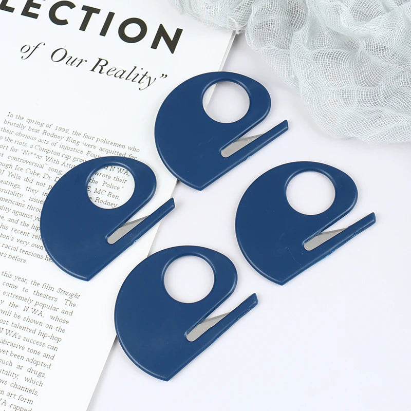 2Pcs/Lot Plastic Mini Letter Opener Letter Mail Envelope Opener Safety Paper Guarded Cutter Blade Office Equipment
