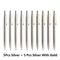 10 Pcs/Set Metal Ballpoint Pens Automatic Ball Pen G2 Refill Black Blue Ink For School Office Stationery Supplies Writing 0.7mm