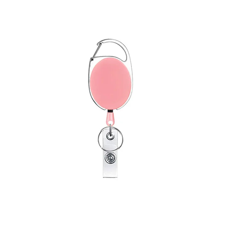 1 Pcs Aluminum Alloy Card Cover Case Bank Business Work Card Holder with ABS Retractable Badge Reel Credit ID Card Badge Bag