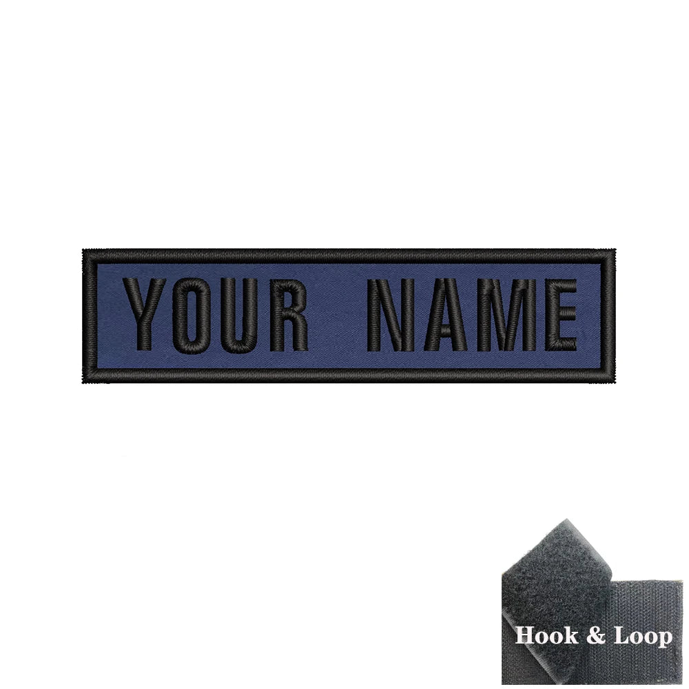 1PC 10cmX2.5cm Custom Personalized Name number Patch Stripes Badge tags chevrons Armband Iron On Or Hook Loop embroidered
