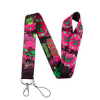 Cute Anime Monster Lanyard Card Holder Colorful Neck Strap for Key ID Card Phone Straps Badge Holder Key Ring Accessories Gifts