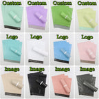 100PCS Custom Logo Text Express Courier Bag Plastic Self-Sealing Adhesive Poly Envelope Clothing T-shirt Box Shipping Pouches