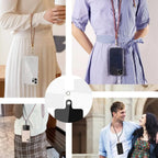1-30pcs Strong Transparent Phone Lanyard Cads Universal Mobile Phone Flexible Tether Tabs Clear Hanging Strap Patches Cord Clip