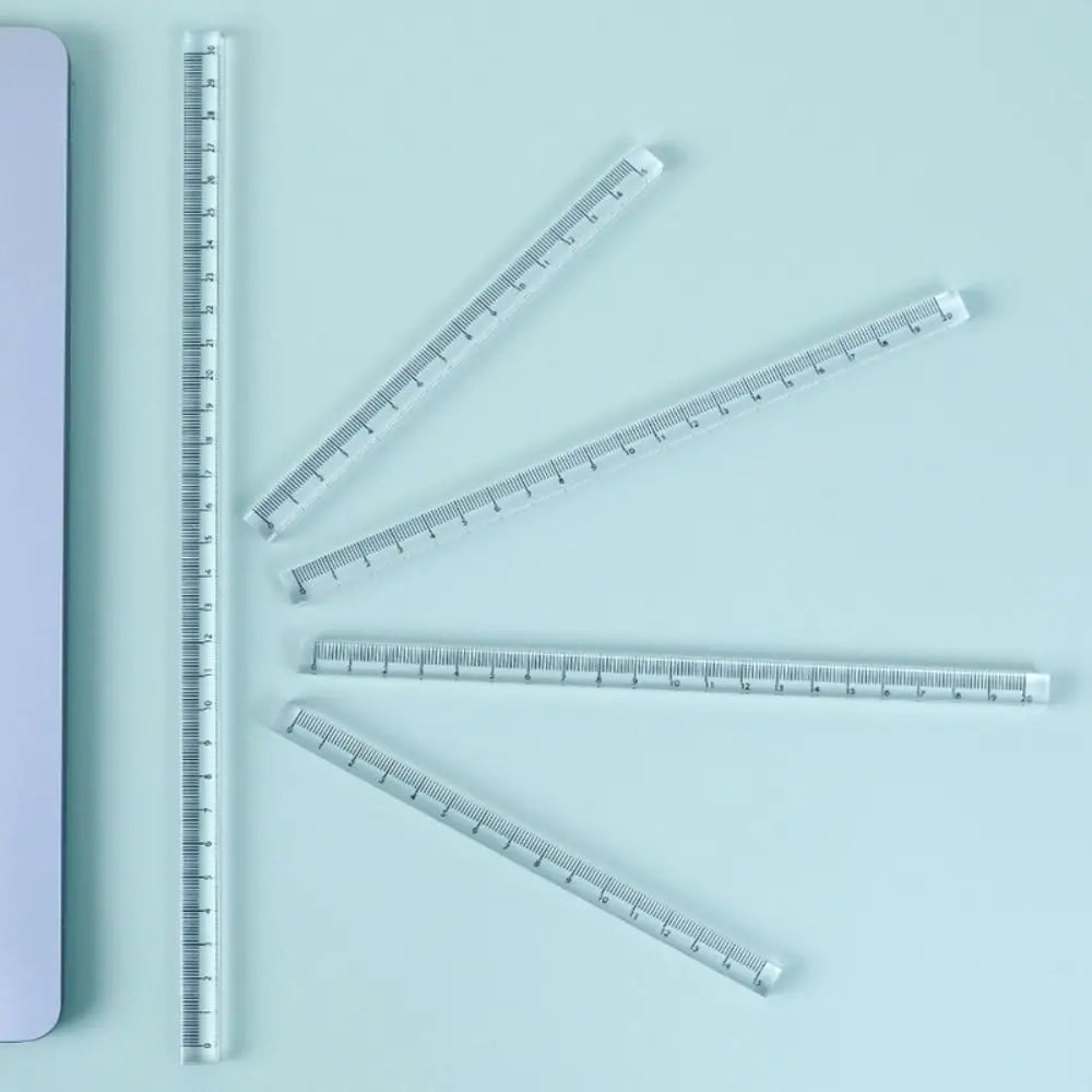 Creative 15/20/30CM Straight Ruler Transparent Acrylic Scale Ruler Cube Ruler Students Gift