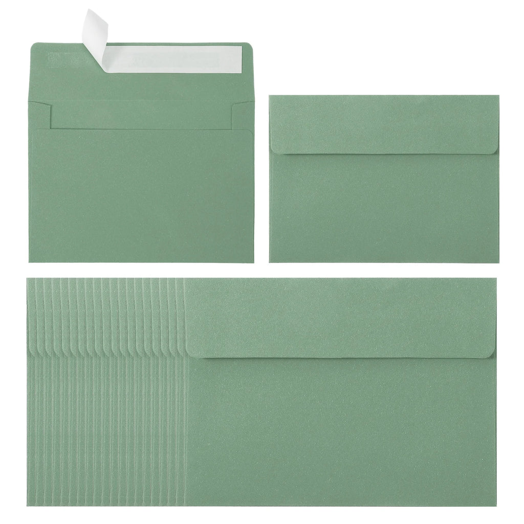 24Pcs A2 Envelopes Self Seal 110gsm Paper Invitation Envelopes for Postcard Wedding Greeting Cards Photos Announcement Mailing