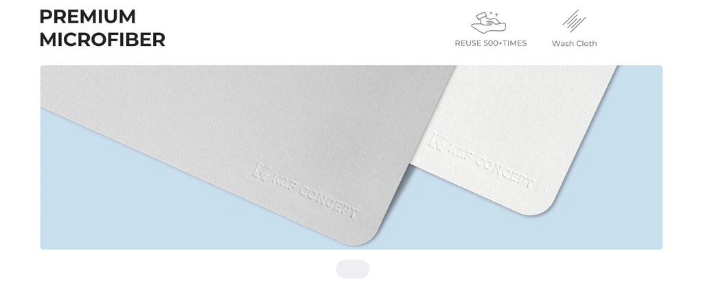 K&F CONCEPT 6*7inch Premium Microfiber Cleaning Cloths Lens Cleaning Cloth for Camera Lenses, Eyeglasses, Phone Screens, Cameras