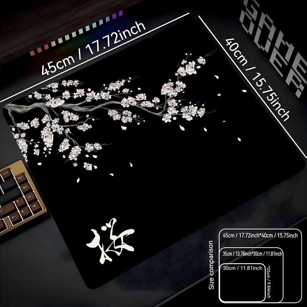 Japan Cherry Blossom 22X18 40X45 Game Small Mousepad Computer Sakura Desk Mat Table Keyboard Pad Laptop Cushion Non-slip Deskpad