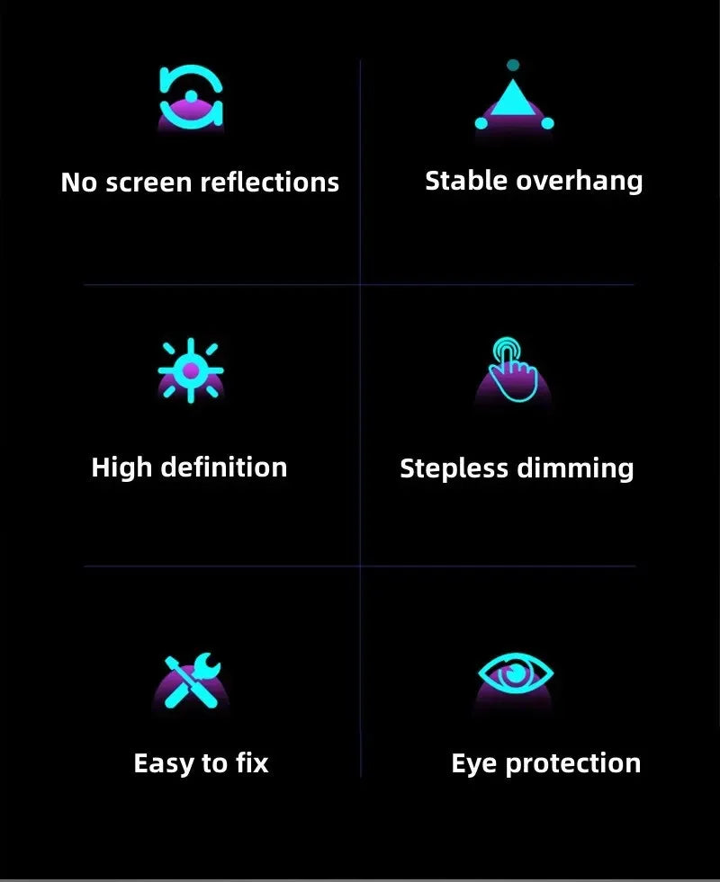 LED Screen Desk Lamp Eye Protection Stepless Dimming USB Night Lights Computer Screen Clip Monitor Learning Reading Table Lamps