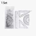 M&G 1 Set Ruler Suit 15cm Straightedge 180 Degree Protractor 45 Degree Triangle Ruler 60 Degree Triangle Ruler Stationery Set
