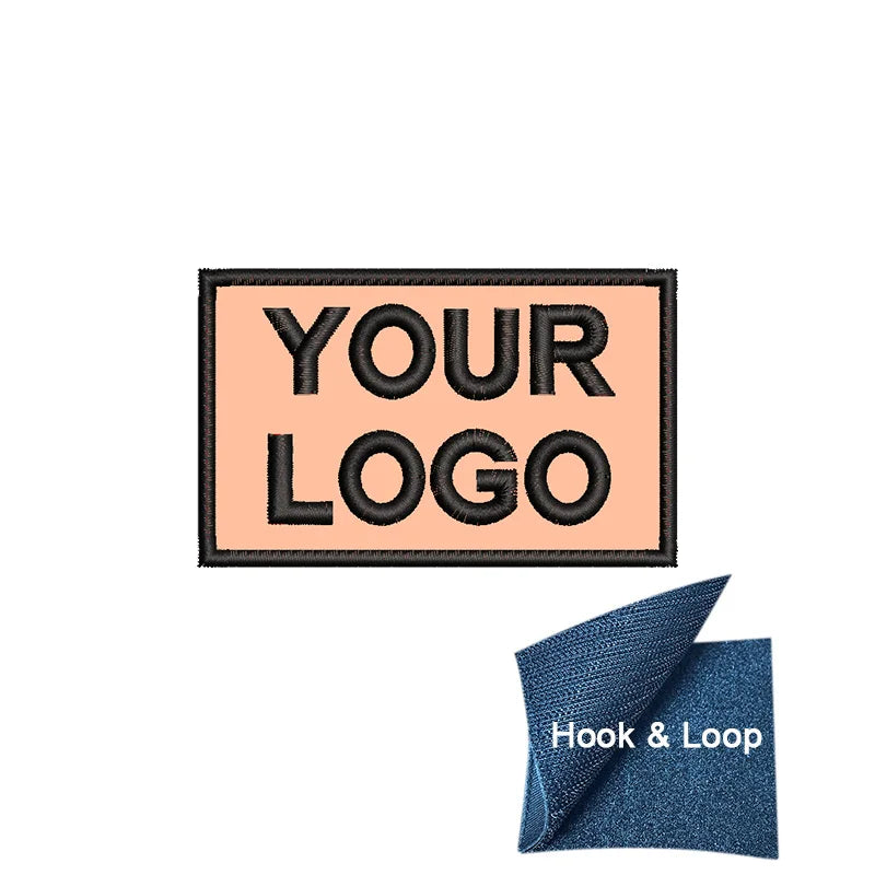 1PC 8x5cm Custom Name Tags Embroidered Patch Personalized Stripes Badge Number  Text Badge Iron On Backing Hook & Loop Backing
