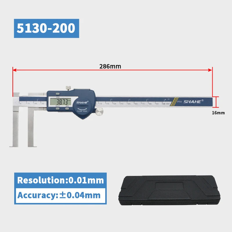 Shahe 8-150/13-200/15-300mm Digital Inside Groove Caliper with Knife Edge Micrometer Digital Caliper