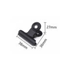 10-Pack Black Metal Paper Clip Office Stationery Small Book Fixing Clip Sketching Board Clip Household Supplies