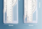 M&G Ruler Set, Cast Iron Material, Straightedge, Triangle Ruler, Protractor, Includes pp Box, Student Math Drawing Set