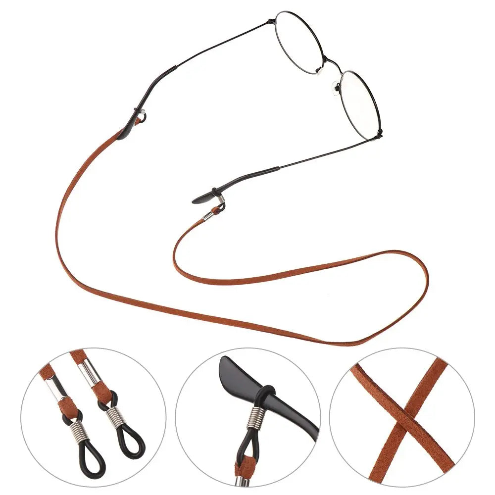 1PC Fashion New Design High Elasticity Sunglasses Lanyard Leather Strap Glasses Chain Cord Reading Glasses Strap Decoration