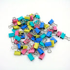 60pcs/lot 15mm Colorful Metal Binder Clips Paper Clip Office Stationery Binding Supplies