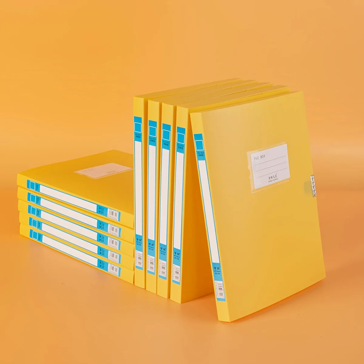10pcs A4 Colorful File Boxes - Durable Thick Plastic Document Organizers for Contracts, Accounting Receipts & Office Supplies