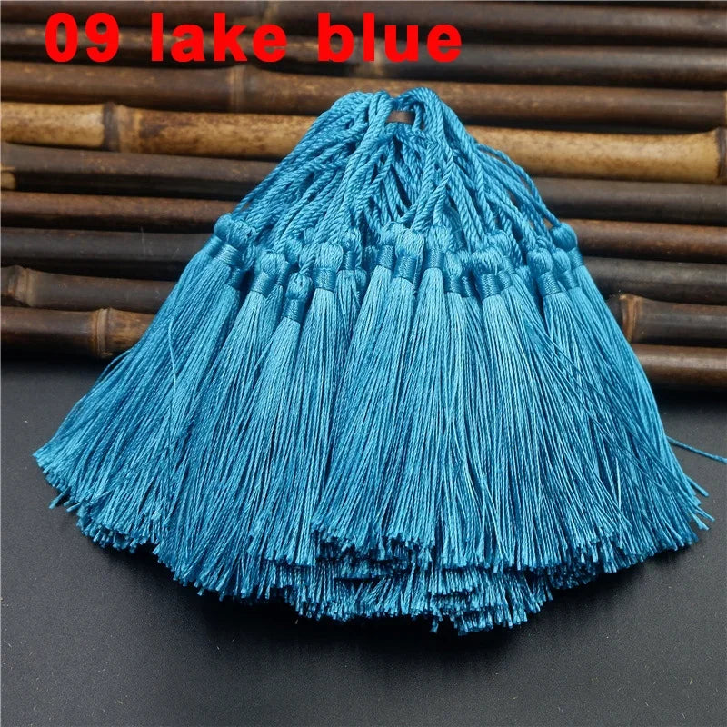 100pcs/lot 13cm Tassel Silk Fringe Silky Floss Bookmark Tassels Mini Tassels For DIY Craft Jewelry Making Souvenir Bookmarks